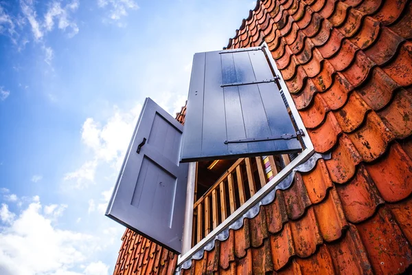 Old traditional the Netherlands window close-up. — Stock Photo, Image