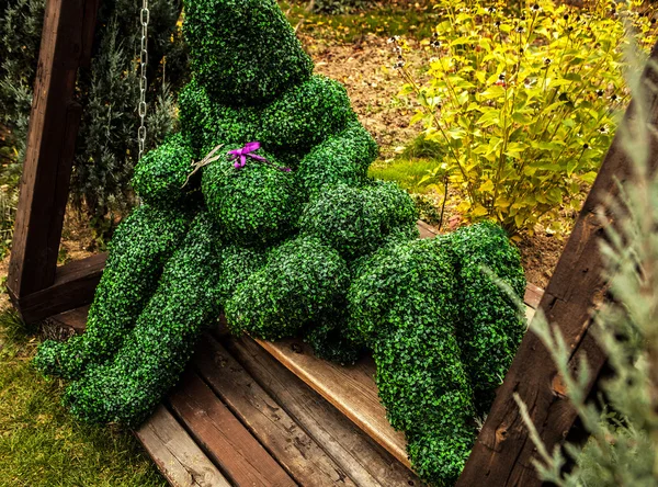 Family of live bushes. Outdoor fairy tale style photo. — Stock Photo, Image