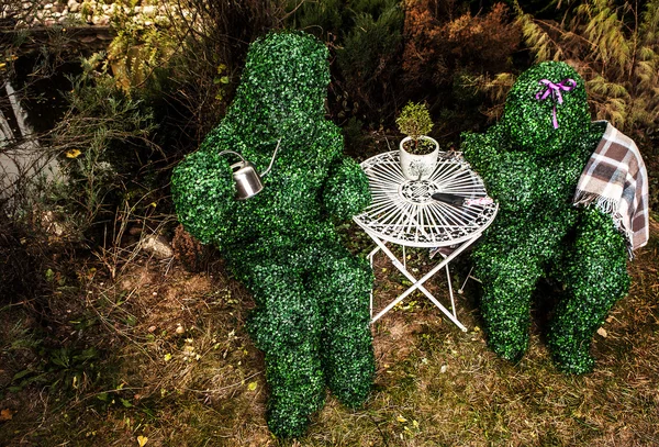 Famiglia di cespugli vivi. Outdoor foto stile fiaba . — Foto Stock