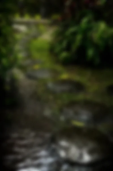 Beautiful blurred tropical view in defocus. Landscape photo with empty road. — Stock Photo, Image