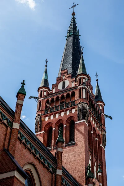 Kościół katolicki w Olsztynie - Polska. — Zdjęcie stockowe