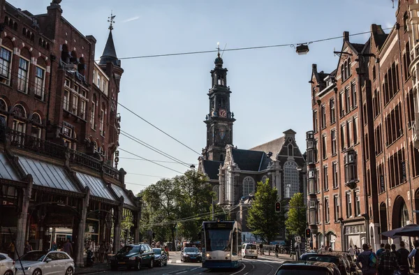 Big ancient church in Amsterdam — Stock Photo, Image