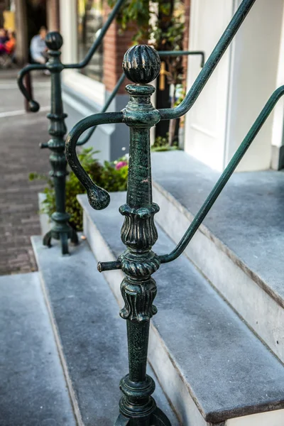 Forged handrail and stairs — Stock Photo, Image