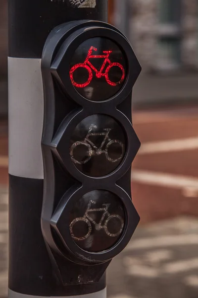 Ampel für Radfahrer. — Stockfoto