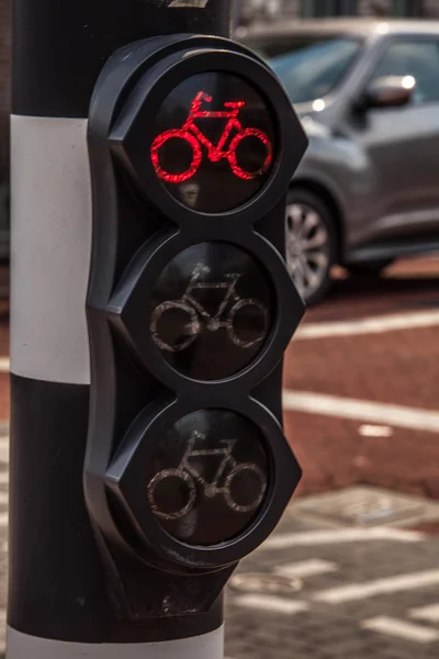 Semáforo para ciclistas . — Fotografia de Stock