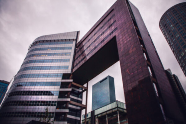 ROTTERDAM, NETHERLANDS - AUGUST 27, 2015: Modern buildings of business center. Rotterdam - Netherlands