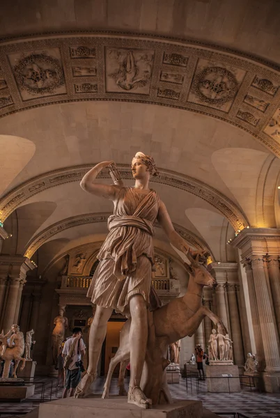 Skulptur hall of Louvre museum, Paris - Stock-foto
