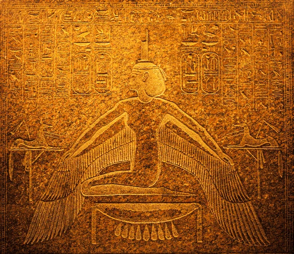 Egyptian hieroglyph in Louvre museum — Stock fotografie