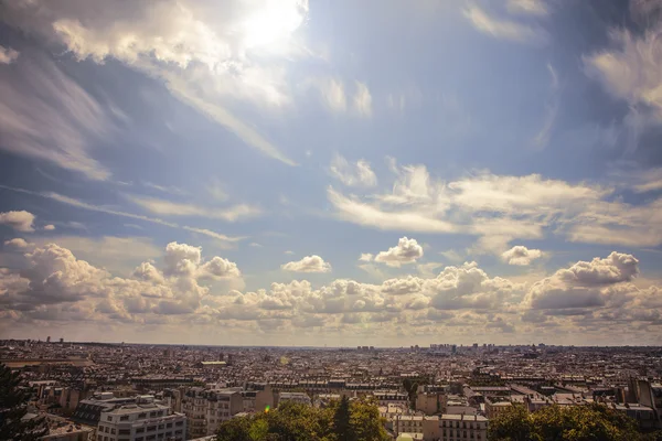 モンマルトルの丘からパリ空撮 — ストック写真