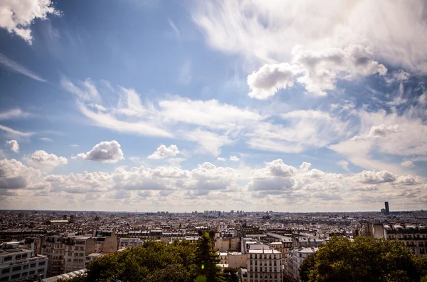 モンマルトルの丘からパリ空撮 — ストック写真
