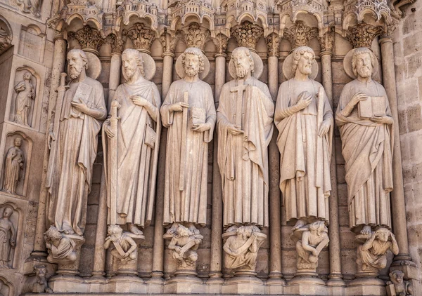 Notre Dame cathedral of Paris details — 图库照片