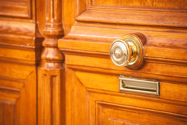 Detalhe da velha porta de madeira em Paris — Fotografia de Stock