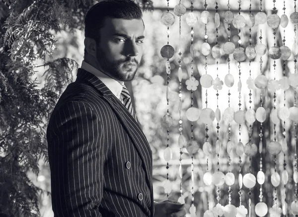 Young fashionable man in classic suit — Stock Photo, Image