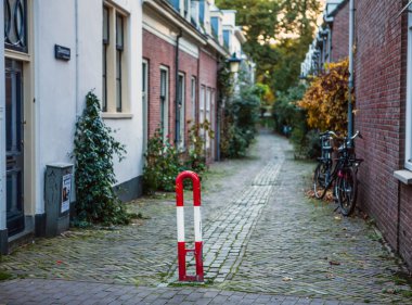 Akşam şehir sokak. Utrecht