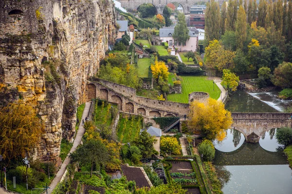 Vista aérea de la ciudad de Luxemburgo —  Fotos de Stock