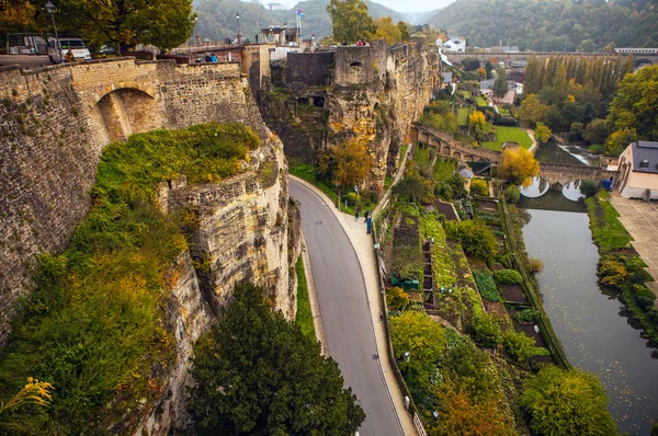 Luchtfoto van de stad Luxemburg — Stockfoto