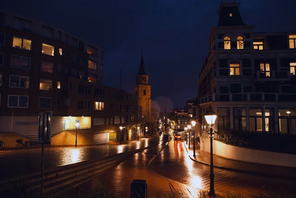 Rue la nuit à La Haye — Photo