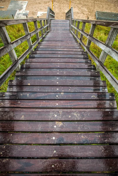 Antica scala in legno — Foto Stock