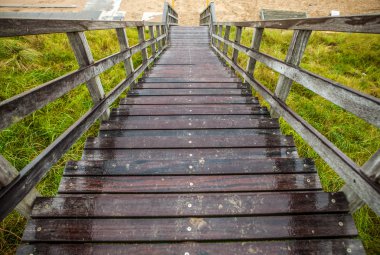 Eski ahşap merdiven