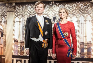 AMSTERDAM, NETHERLANDS - JANUARY 21: Wax famous persons of Madame Tussaud museum on JANUARY 21, 2015 in Amsterdam, Netherlands. It is one of major tourist attraction in Amsterdam.