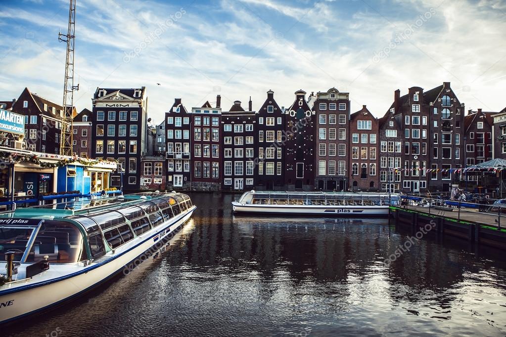 Amsterdam, Niederlande - 30. januar 2015: schöne ...