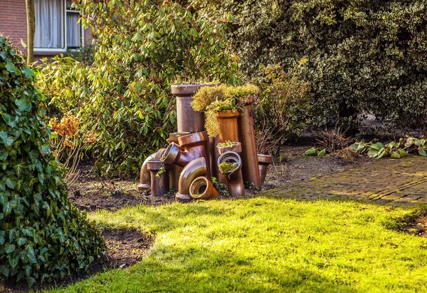 Dekorativní prvek designu parku v Giethoorn, Nizozemsko. — Stock fotografie