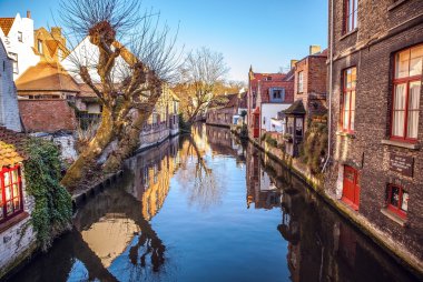 Antik Bina Ortaçağ Brugge, Belçika.