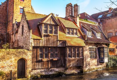 Antik Bina Ortaçağ Brugge, Belçika.