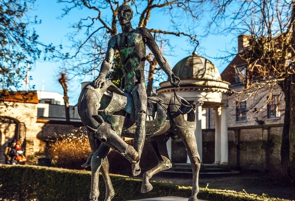 Quatre cavaliers de la statue de l'Apocalypse à Bruges, Belgique . — Photo