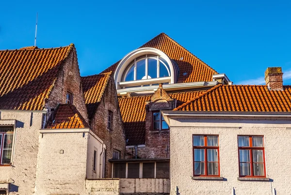 Oude gebouw van het middeleeuwse Brugge, België. — Stockfoto