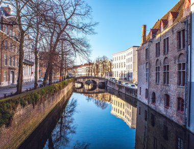 Antik Bina Ortaçağ Brugge, Belçika.