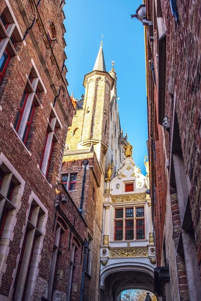 Ancient building of medieval Brugge, Belgium. — Stock Photo, Image