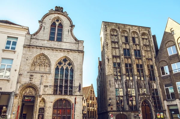 Ancient building of medieval Brugge, Belgium. — Stock Photo, Image