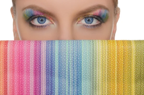 Horizontales Bild bunte Augen und Brieftasche — Stockfoto