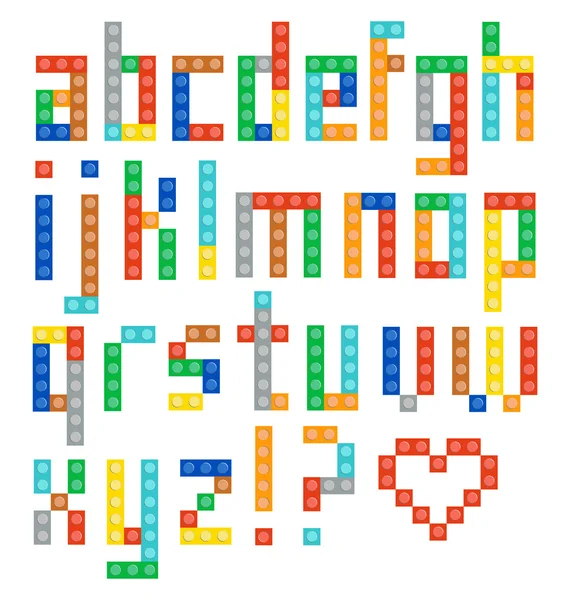 Alphabet mis sur blanc — Image vectorielle