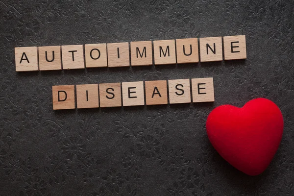 Autoimmune disease on black — Stock Photo, Image