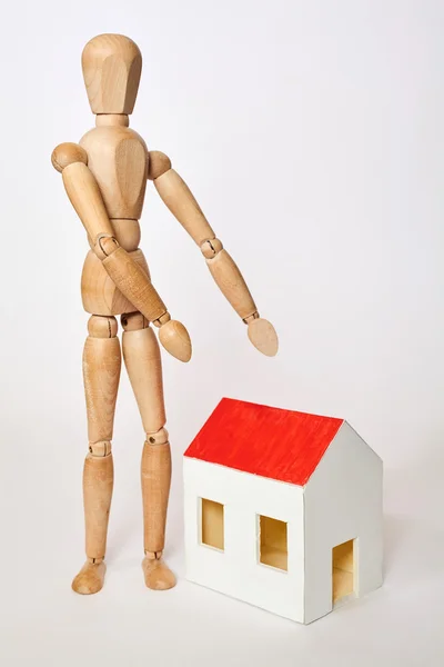 Home concept met dummy — Stockfoto