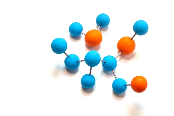 Molekül üzerinde beyaz — Stok fotoğraf