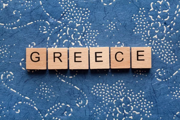 Grecia concepto con letras — Foto de Stock
