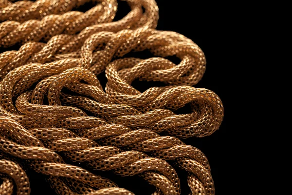 Golden chain on black — Stock Photo, Image