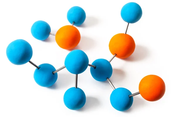 Molécula em branco — Fotografia de Stock