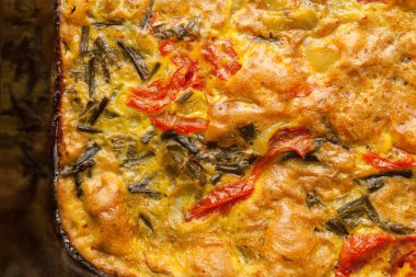 Omlet. Gıda arka plan