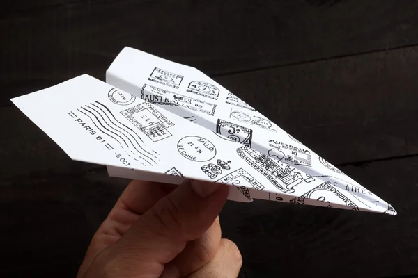 Concepto de avión de papel —  Fotos de Stock