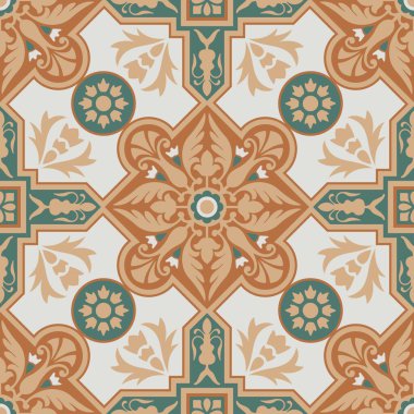 Barcelona Dekoratif Retro Döşeme - Encaustic Vintage Döşeme Döşeme Mozaiği