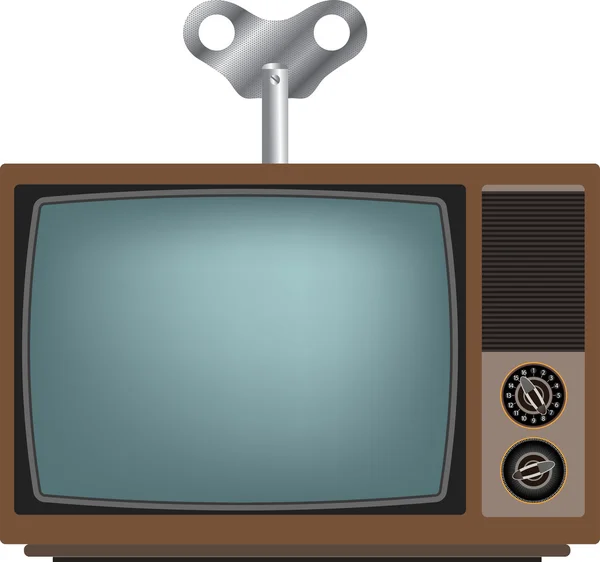 Stary telewizor z nawijarki. — Wektor stockowy