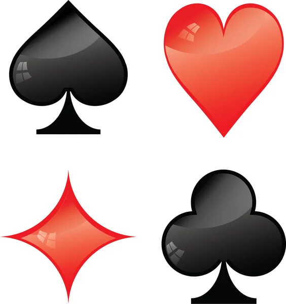 Fotos: naipes do baralho  símbolos de cartas — Vector de 