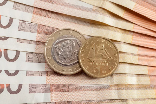 Euro or Drachma — Stock Photo, Image