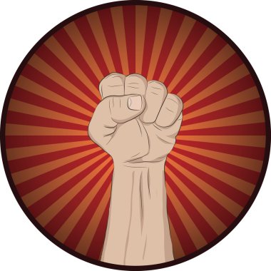 Raise your fist and yell clipart