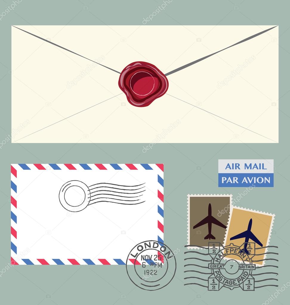 Letter and postal stamps