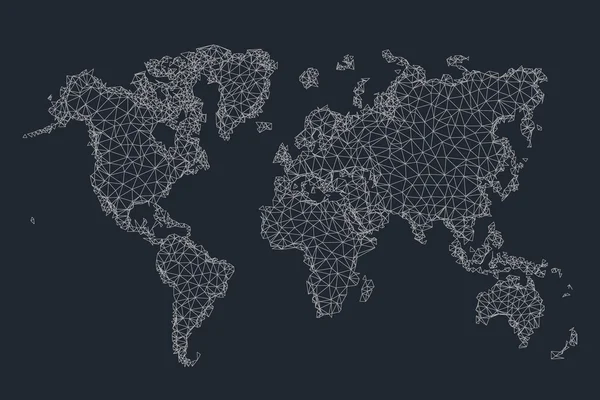 Vetor de mapa mundial — Vetor de Stock